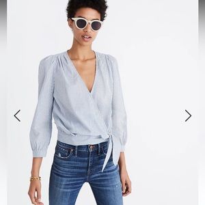 Madewell Wrap Top Stripe Small